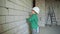 A 5 year old boy plays a professional construction inspector.