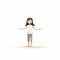 5-year-old Megan In Yoga Tadasana Pose - Vector Illustration