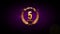 5 years Anniversary Laurel Wreath Gold Dust Reveal On Purple Waves Grainy