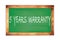 5  YEARS  WARRANTY text written on green school board