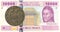 50 central african CFA franc coin against 10000 central africa