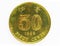 50 Cents coin, 1992~Today - Bauhinia Series, Bank of Hong Kong. Obverse, issued on 1993