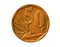 50 Cents coin, Afrika-Dzonga, Bank of South Africa. Obverse, 2013
