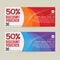 50% Discount Voucher Modern Template Design.