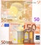 50 EURO MONEY BANKNOTE TWO SIDES