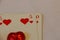 50 heart play chocolate card closeup