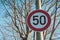 50 kilometer or miles per hour speed limit