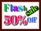 50% off flash sale 3d text illustration in the brown fram.