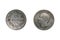 50 Para 1875 Milan Obrenovic IV. Coin of Serbia. Obverse Milan Obrenovi? IV facing left. Reverse
