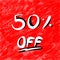 50 Percent Off and Sale or Discount Logo