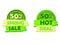 50 percentages off spring sale and hot deal, round drawn labels