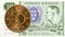 50 swedish oere coin against 10 swedish krona note