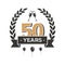 50 th anniversary retro vector emblem. Fifty years vintage icon