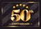 50 Years Anniversary Celebration Vector Logotype.