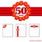 50 years celebration design icon. For planning important day.