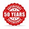 50 years experience vector icon