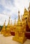 500 golden pagodas temple ,Thailand