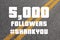 5000 followers sign