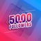 5000 followers of social media background design