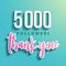 5000 followers Thank you - Illustration for Social Network friends