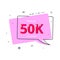 50000 followers thank you. Vector illustration.