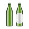 500ml Green Glass Beer Bottle With Label and Blank Mockup