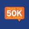 50k Followers Template for Celebrating in Online Social Media Networks