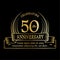 50th anniversary design template. 50 years logo. Fifty years vector and illustration.