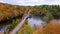 510 bridge during autumn time in Michigan upper peninsula near Marquette city