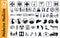 52 signage pictograms on medicine and health insects