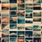 522 Vintage Polaroid Photos: A retro and nostalgic background featuring vintage Polaroid photos in faded and retro colors that e