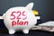 529 plan written on a piggy bank. College savings plan.