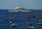 The 533 ft Eclipse superyacht anchored off Gustavia, the capital of Saint Barthelemy