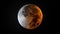 5353X3000 pixel,300DPI,size 17.5 X 10 INC.Lunar eclipse pattern with the moon