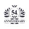 54th Anniversary celebration, luxurious 54 years Anniversary logo design.