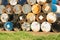 55 Gallon Drums Stacked on Each Other in a Storage Facility