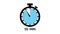 The 55 minutes, stopwatch icon. Stopwatch icon in flat style, timer on on color background. Motion graphics.