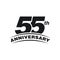 55th Years Anniversary Celebration Icon Vector Logo Design Template