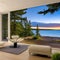 565 Serene Lakeside View: A serene and tranquil background featuring a lakeside view in soothing and natural colors that create