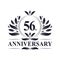 56th Anniversary celebration, luxurious 56 years Anniversary logo design.