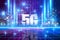 5G conceptual information technologies illustration- background