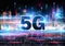 5G conceptual information technologies illustration- background