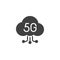 5G connection cloud vector icon