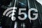 5G Fast Wireless internet connection Communication Mobile Technology concept .