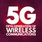 5G - fifth generation of wireless communications text, technology concept background