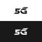 5G icon isolated on white background.
