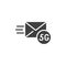 5G internet email vector icon