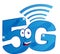 5G internet network character cartoon .