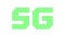 5G logo dot font for technology future, numbers 5 and G symbol green bright, green 5G alphabet for business digital network global