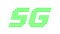 5G logo dot font for technology future, numbers 5 and G symbol green bright, green 5G alphabet for business digital network global